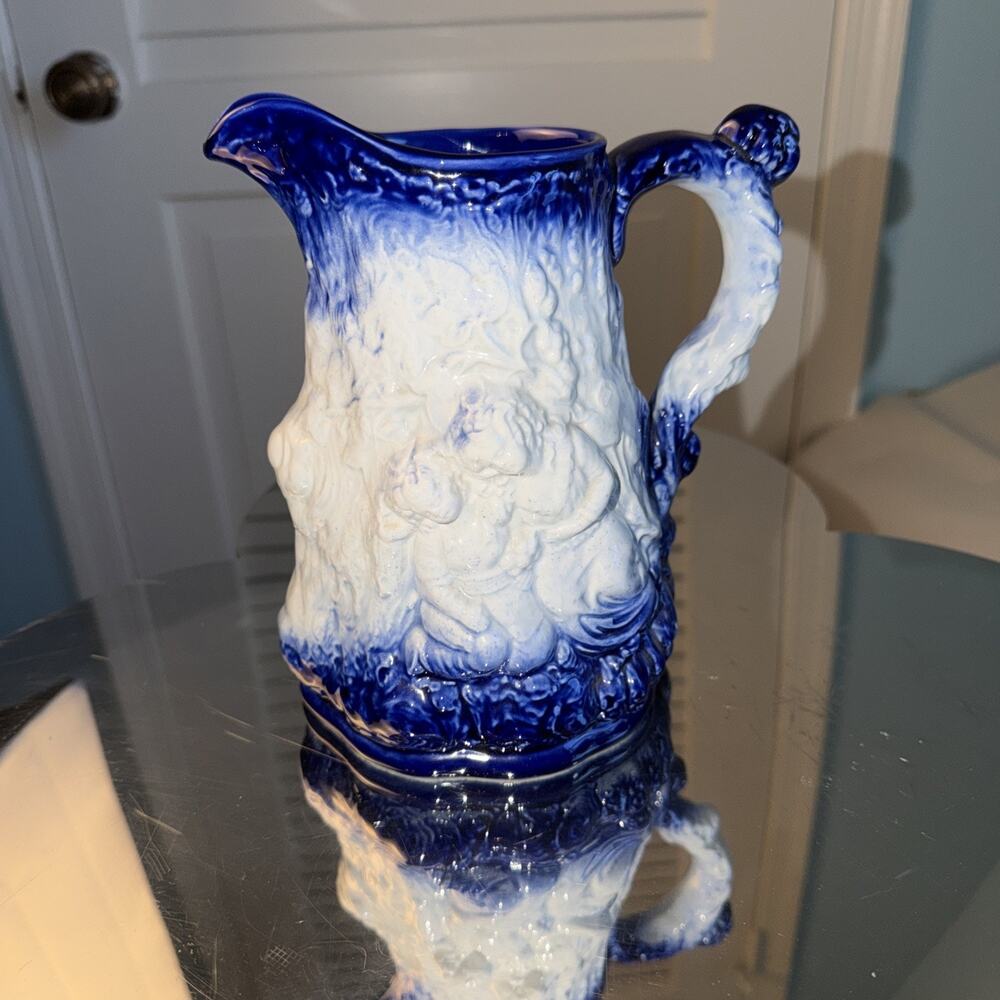 Burlington Ironstone Reproduction Pitcher From Stafordshire England Vintage